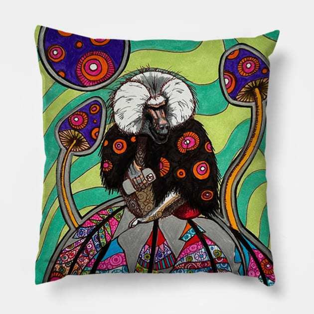 Baboon Gangsta Pillow by Every-wen