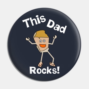 This Dad Rocks White Text Pin