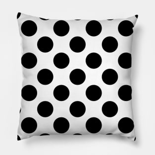 Polka Dots, Polka Dot Pattern, Black and White Pillow