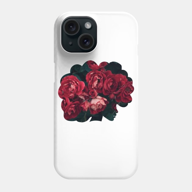 Black Flower Girl Phone Case by Tingsy