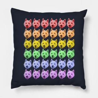 Westie Gay Pride Rainbow LGBT Flag Pillow