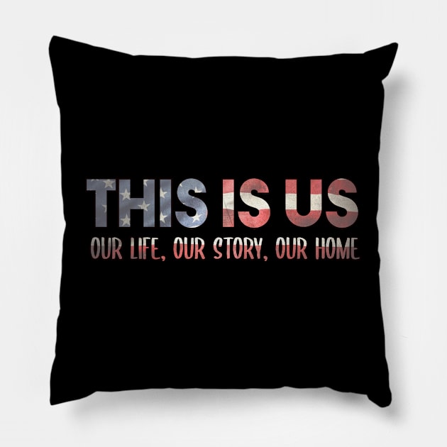 This Is US - america flag Pillow by Egit