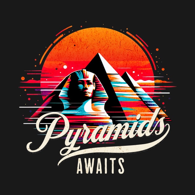 Retro Pyramids of Giza Awaits Design by Miami Neon Designs