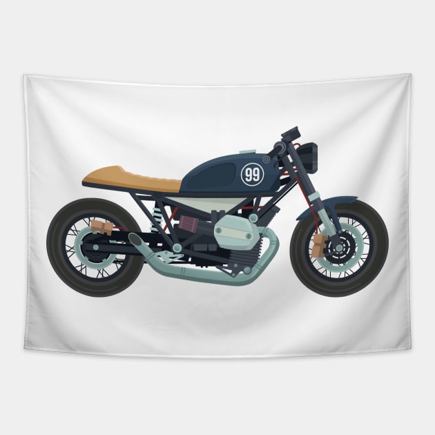 Cafe Racer Tapestry by funkymonkeytees