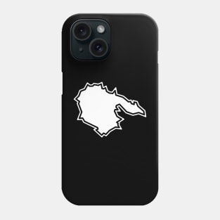 Hornby Island BC in White with Black Outline - Basic Simple - Hornby Island Phone Case