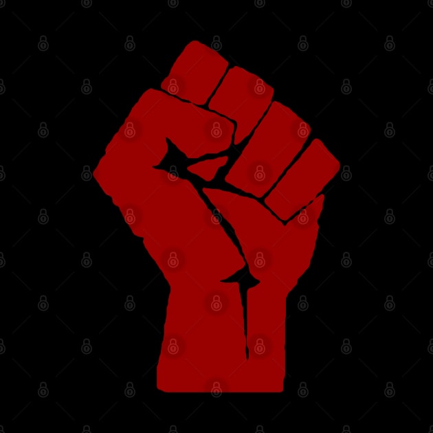 Red Raised Fist - Punk, Radical, Revolution, Leftist, Socialist, Anarchist, Social Justice by SpaceDogLaika