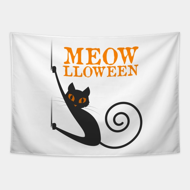 Meowlloween | Monster Face Costume Halloween| Trick or treat | Halloween gift | Spooky season gifts | Halloween Decor gifts | Funny Halloween Trick or treat | Alien Lovers Halloween | Halloween monsters | Spooky season Tapestry by johnii1422