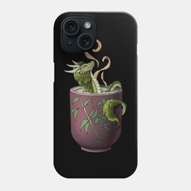 Green Tea Dragon Phone Case by Nytlin