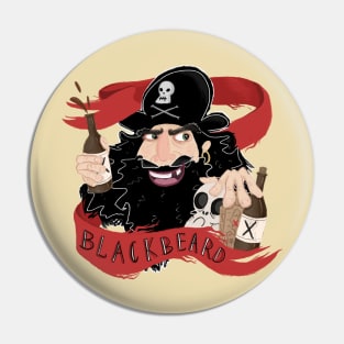 Blackbeard Pirate Character Pin