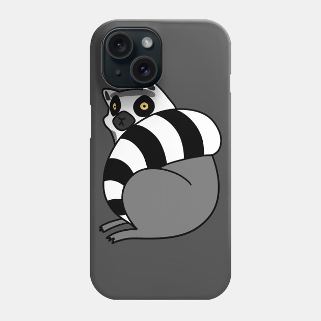 Lemur Curled Up Phone Case by saradaboru