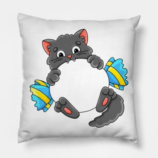 Cute Cat Cartoon character on white background Pillow