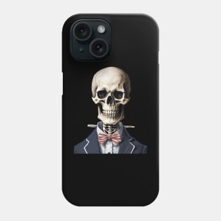 Preppy Skeleton Glitter Sticker Phone Case