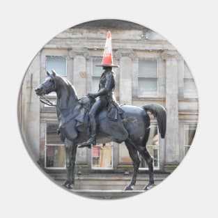 Scottish Photography Series (Vectorized) - Duke of Wellington Statue Glasgow #2 Pin