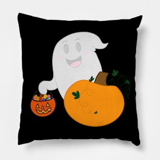 Ghostly Trick or Treat Pillow