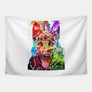 German Shepherd Alsatian Grunge Tapestry