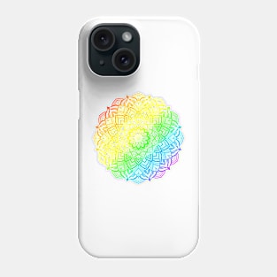 Rainbow Gay Pride Striped Mandala Phone Case