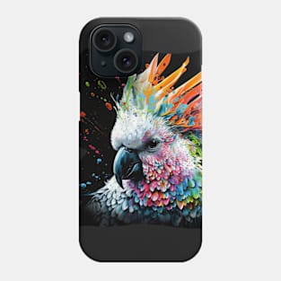 Cockatoo in rainbows Phone Case