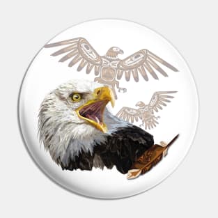 The bald eagle Pin