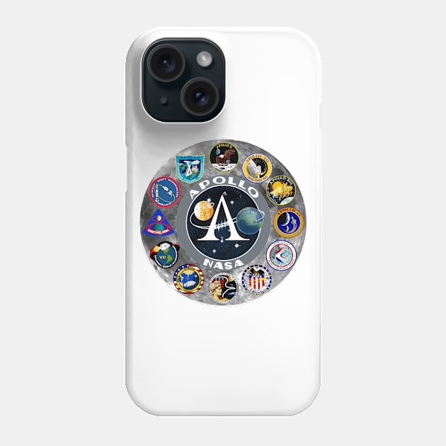 Apollo Missions Poster Phone Case by Spacestuffplus