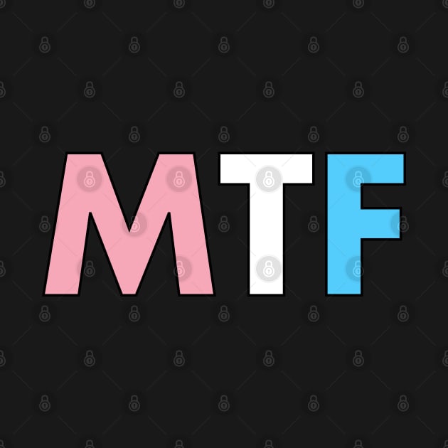 MTF Transgender Flag Colors - Male To Female by MonkeyButlerDesigns