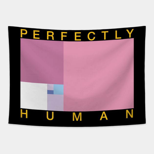 Perfectly Human - Bigender Pride Flag - Pink Main Tapestry by OutPsyder