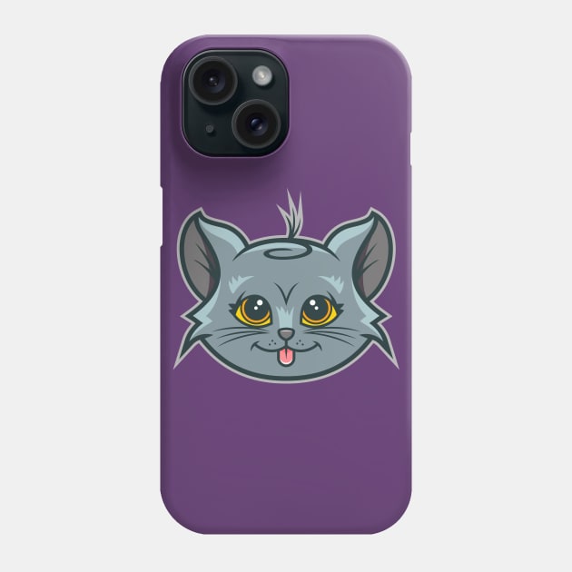 Gray Kitty Kat Phone Case by kylewright