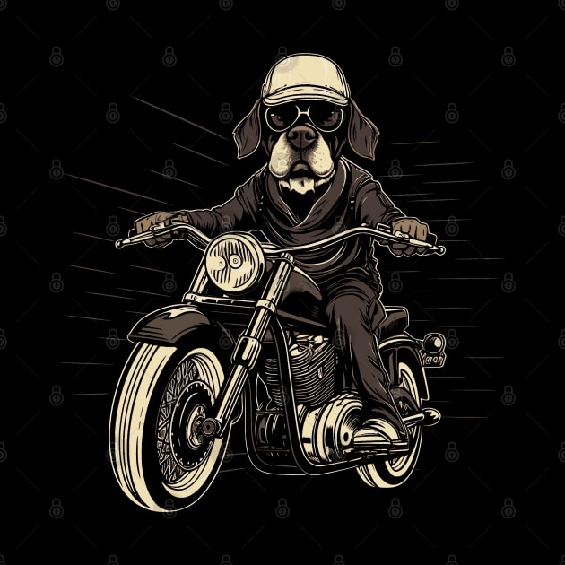 Breeze & Chrome: Easy Rider Vibes Biker Cool Dog by Kibo2020