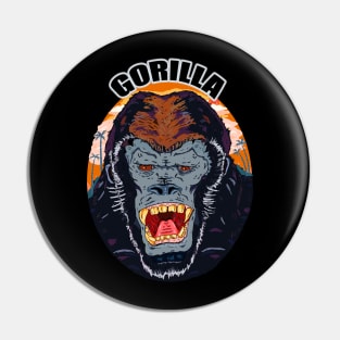 angry gorilla Pin