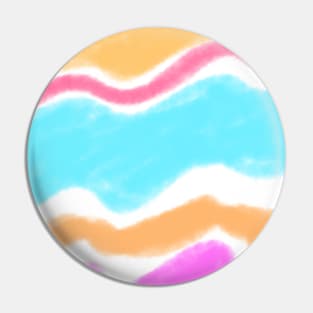 Blue green pink watercolor art Pin