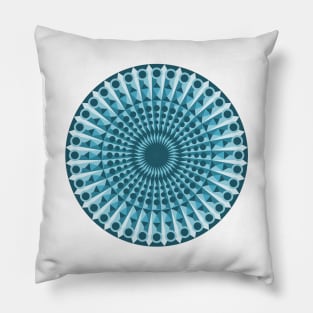 Blue Radial Pattern Pillow