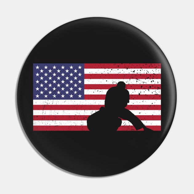 American Flag Brazilian Jiu-Jitsu Pin by Kyle O'Briant