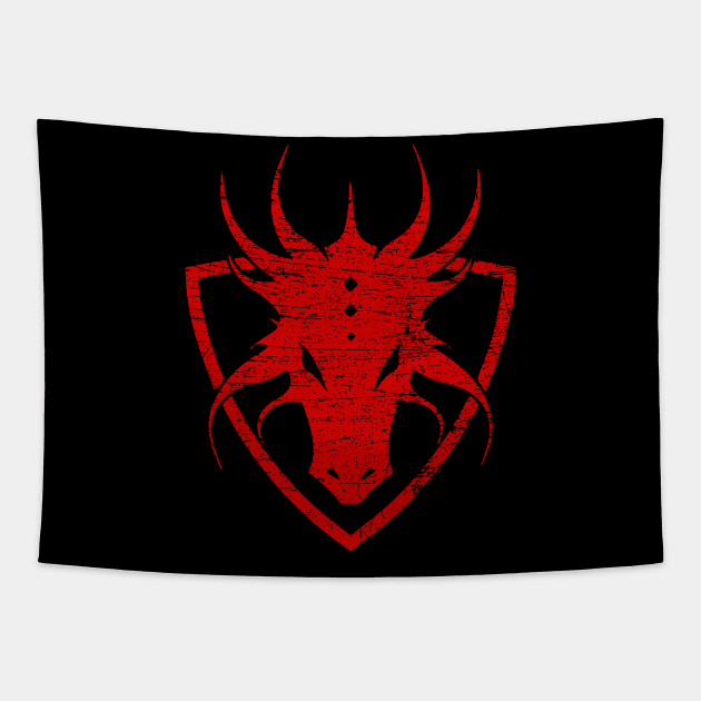 Dragon Shield Tapestry by Mandra