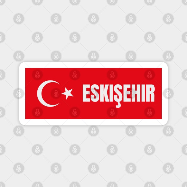 Eskisehir City in Turkish Flag Magnet by aybe7elf