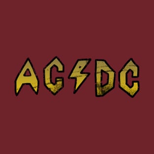 Butt-Head AC/DC Distressed - Gold T-Shirt