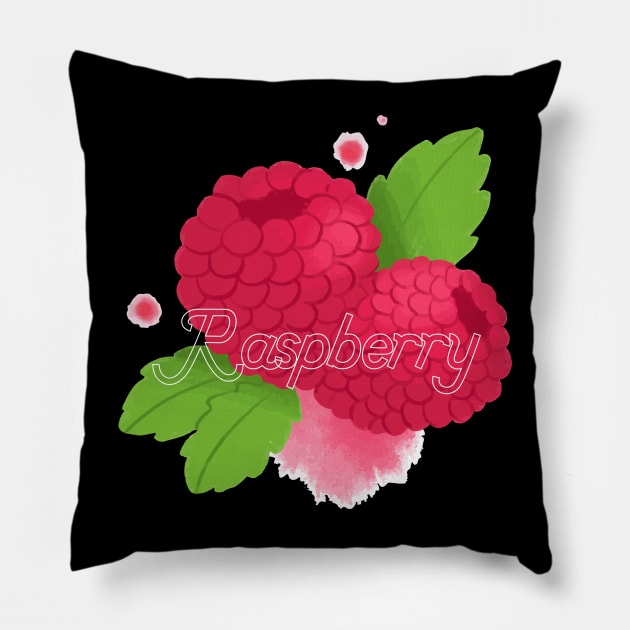 raspberry sorbet Pillow by lumenoire