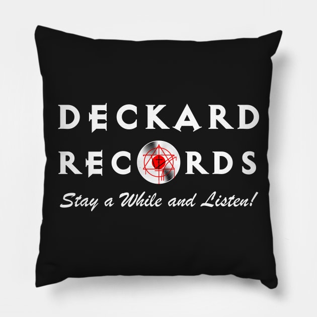 Deckard Records Pillow by GeekTragedy