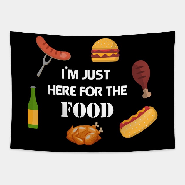 I'm just here for the food Thanksgiving Day gift Tapestry by Flipodesigner