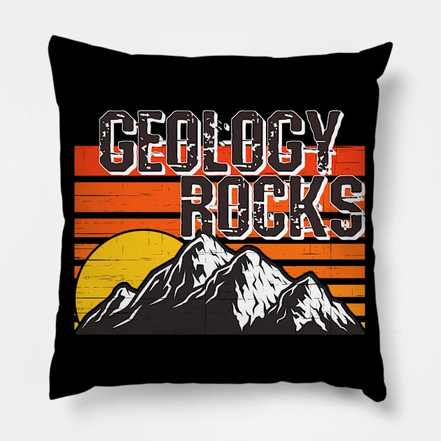 Geology Rocks Funny Geologist Rock Hunting Pillow by CharJens