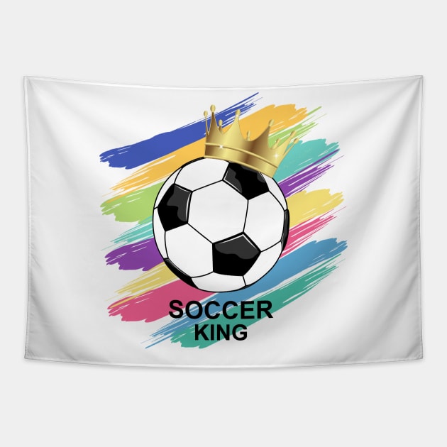 Soccer King - Soccer Ball Tapestry by Designoholic
