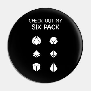 Check Out My Six Pack Funny Dice Pin