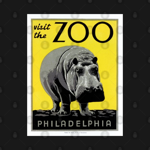 Restored Philadelphia Zoo Promotional Poster Created for the WPA by vintageposterco