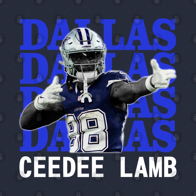 Dallas Cowboys Ceedee Lamb 88 by Thejockandnerd