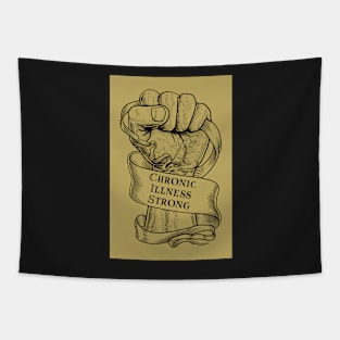 Chronic Illness Strong Fist Tapestry