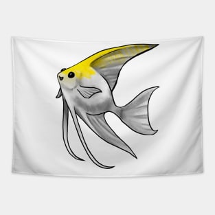 Fish - Angelfish - Gold Pearl Scale Tapestry