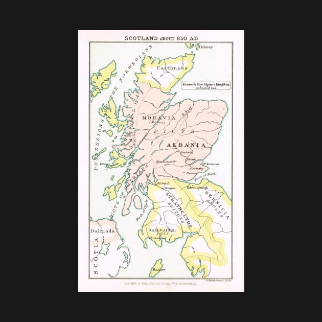 Map of Scotland in 850 AD by artfromthepast