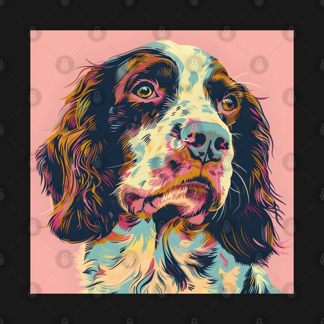 Retro English Cocker Spaniel: Pastel Pup Revival by NatashaCuteShop