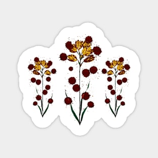 Red Exotic Flowers Magnet