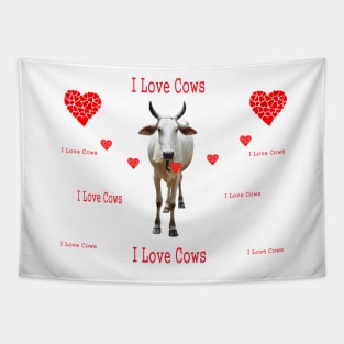 I Love Cows - Cow Speaks Tapestry