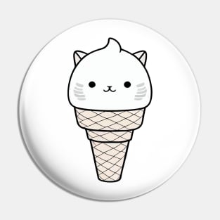 Cute cartoon ice cream cone kitten Pin