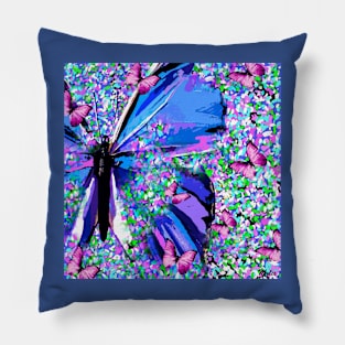 BUTTERFLY OIL PAINTING Pillow